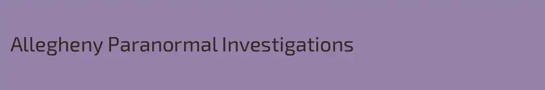 Allegheny Paranormal Investigations